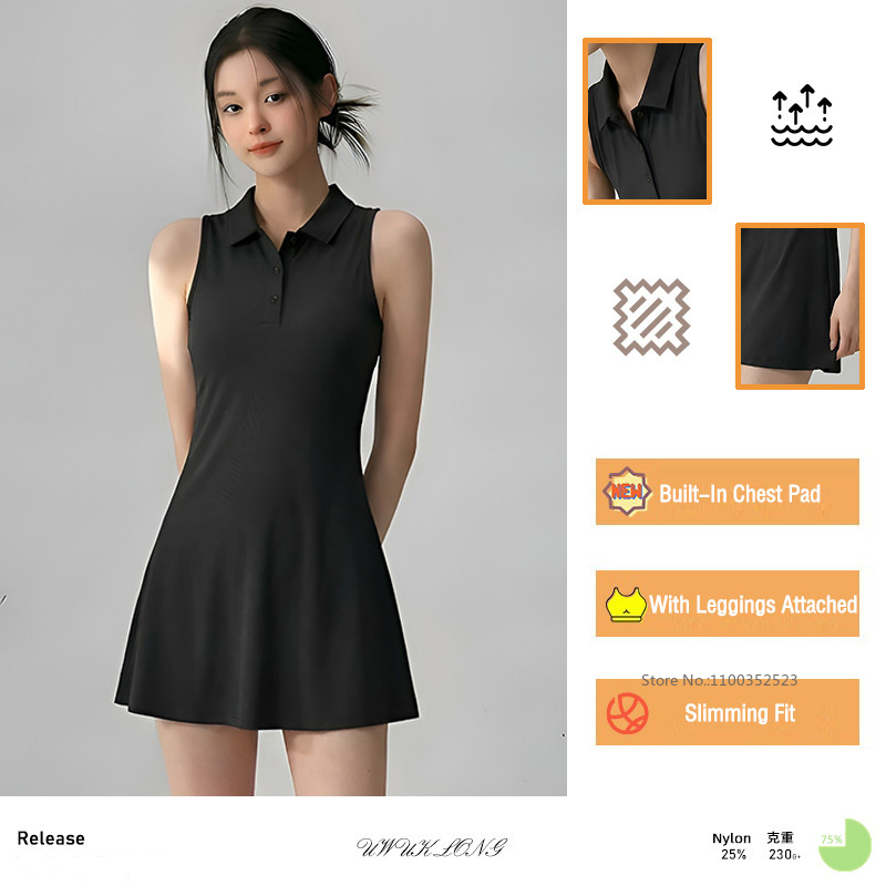 Женское платье-поло без рукаво – обзор и цена Badminton Outfit